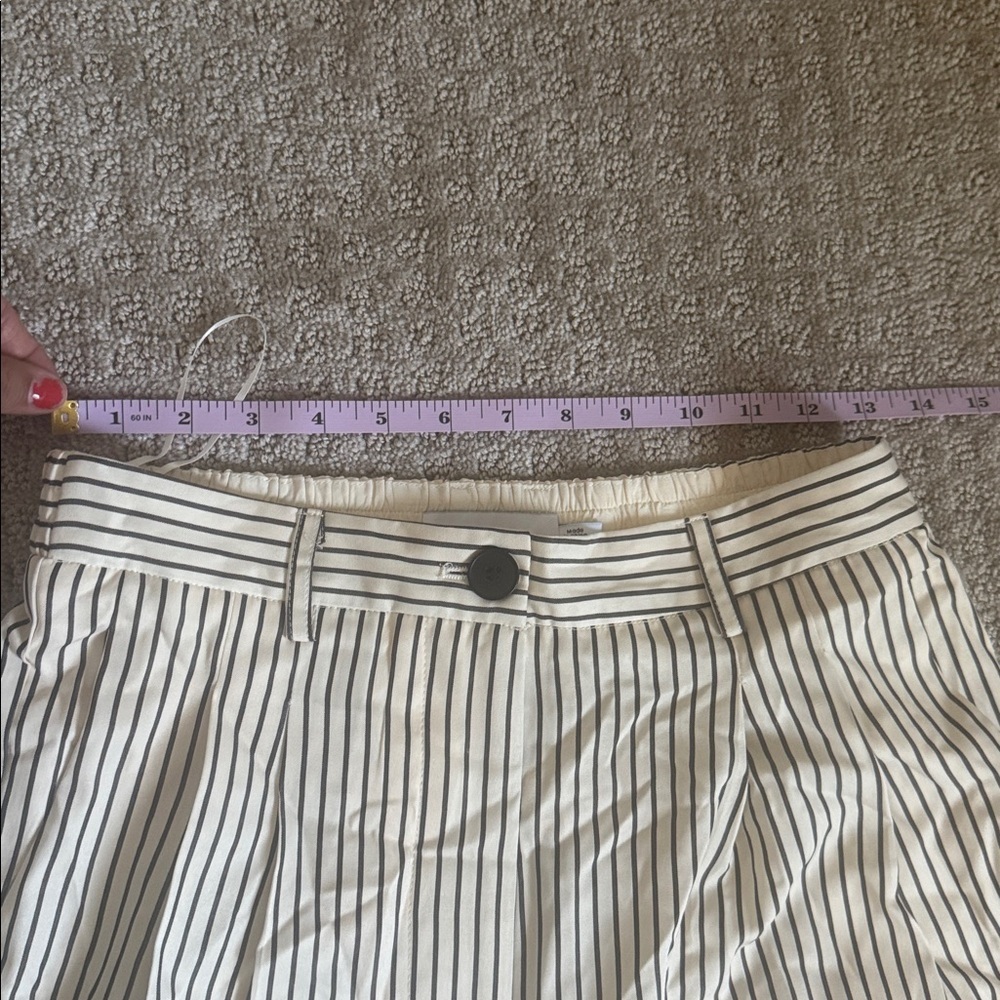 Greylin Stefani Pull Up Trouser Pants Striped Wide Leg High Rise Size M - Picture 7 of 11